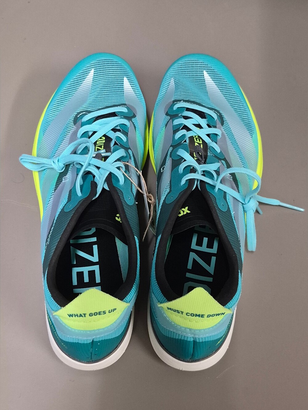 Adidas Unisex Adizero Avanti XC Spikes, Flash Aqua/Zero Met/ Lucid Lemon - Picture 9 of 14